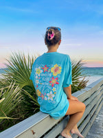 Where the Flowers Meet the Ocean Tee (Turqoise)