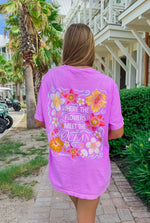 Where the Flowers meet the ocean Tee (Violet)