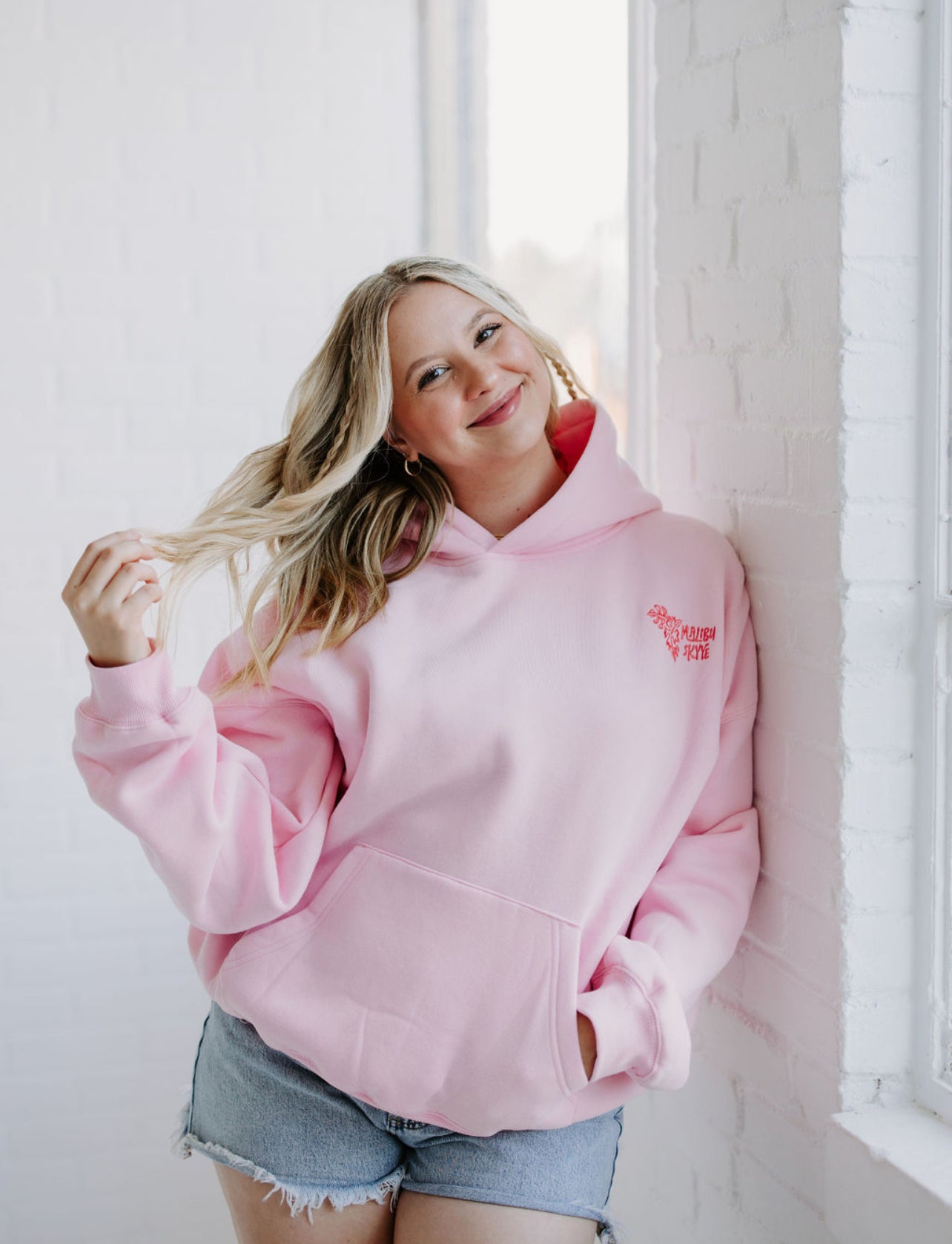 “Under the Palms” Hoodie - Pink