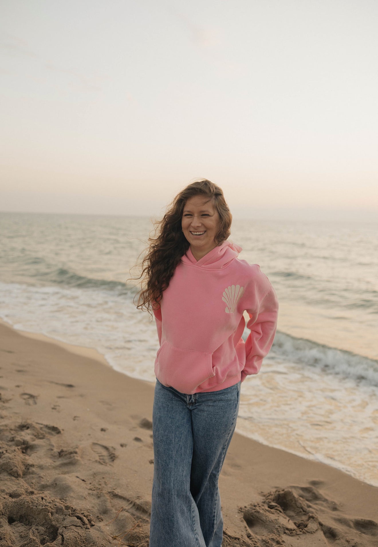 Sunny Surf Hoodie- Vintage Bubblegum