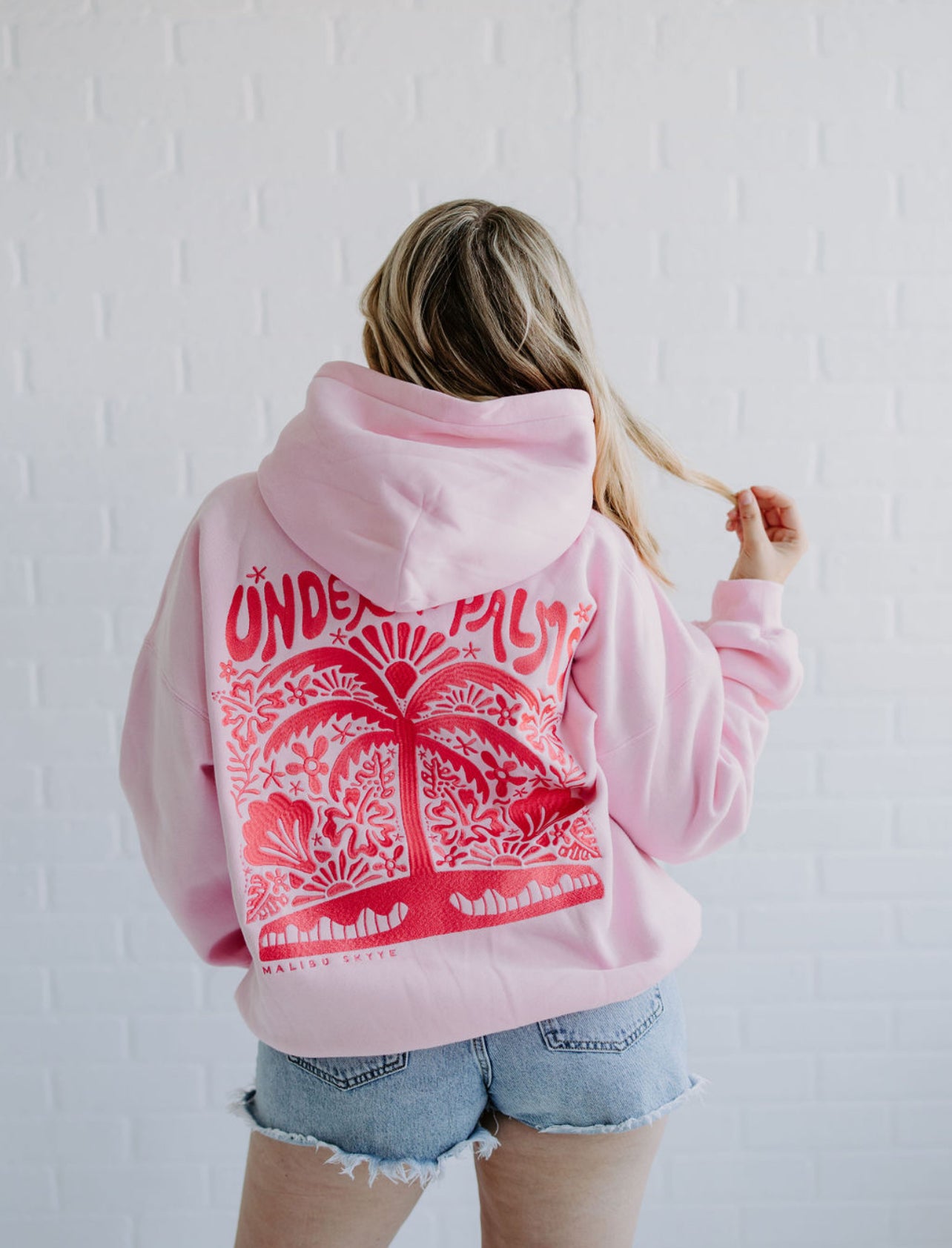 “Under the Palms” Hoodie - Pink