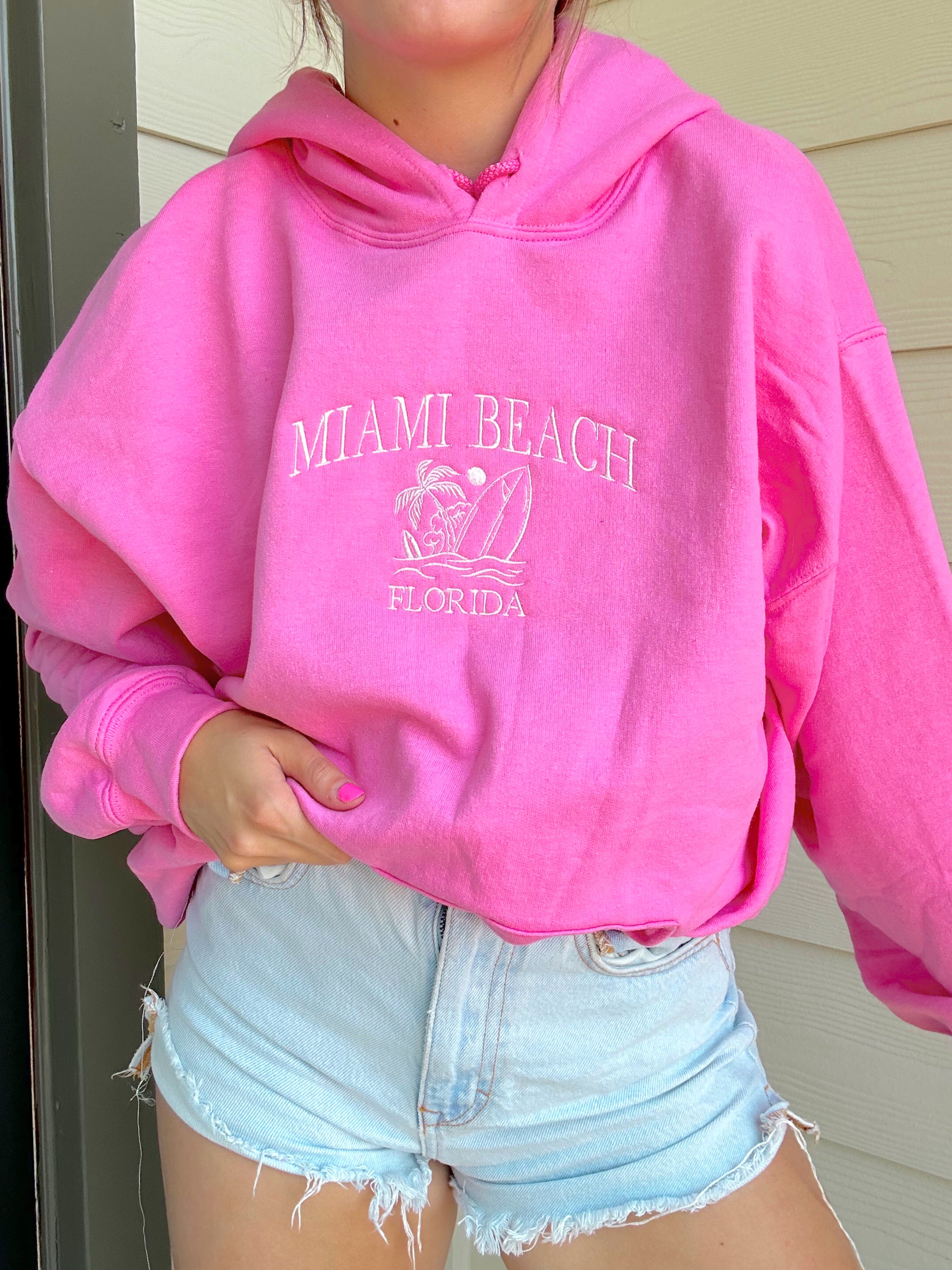 Miami Beach Hoodie ✿ Pink