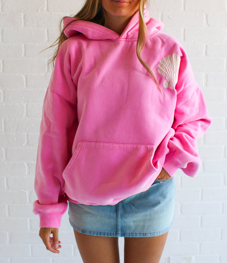 Sunny Surf Hoodie- Vintage Bubblegum
