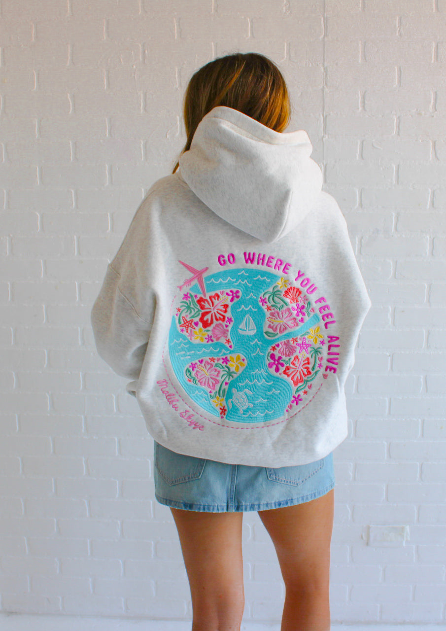 Feel Alive Hoodie - Heather Grey