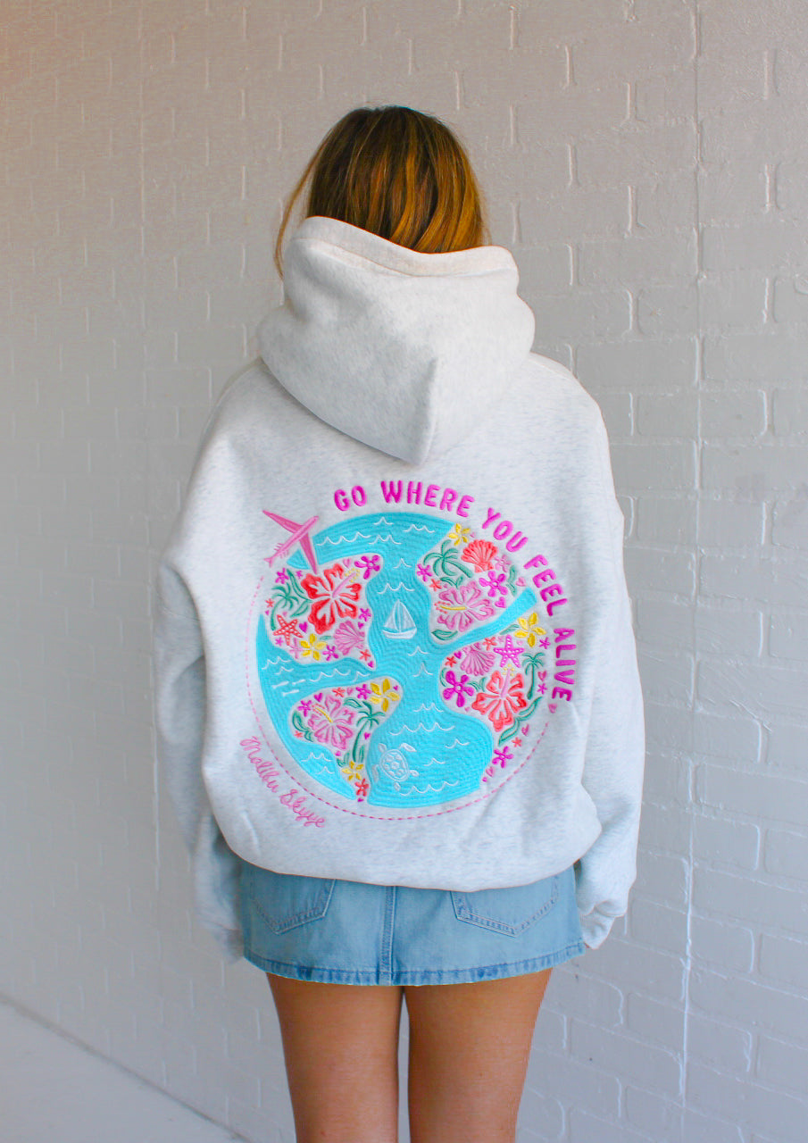 Feel Alive Hoodie - Heather Grey