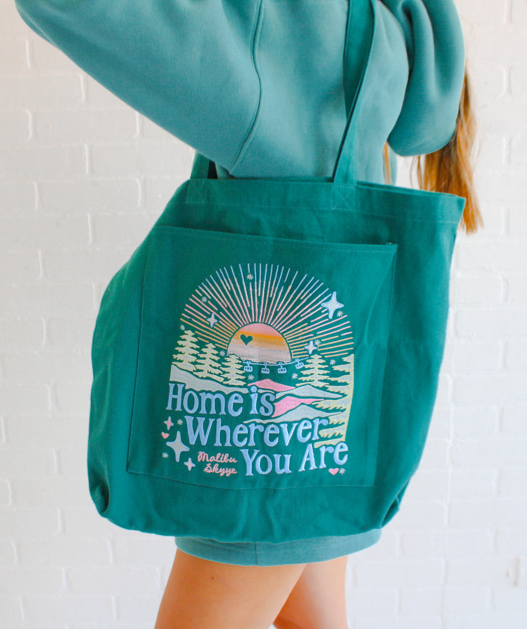 Home is Wherever You Are Tote - Evergreen