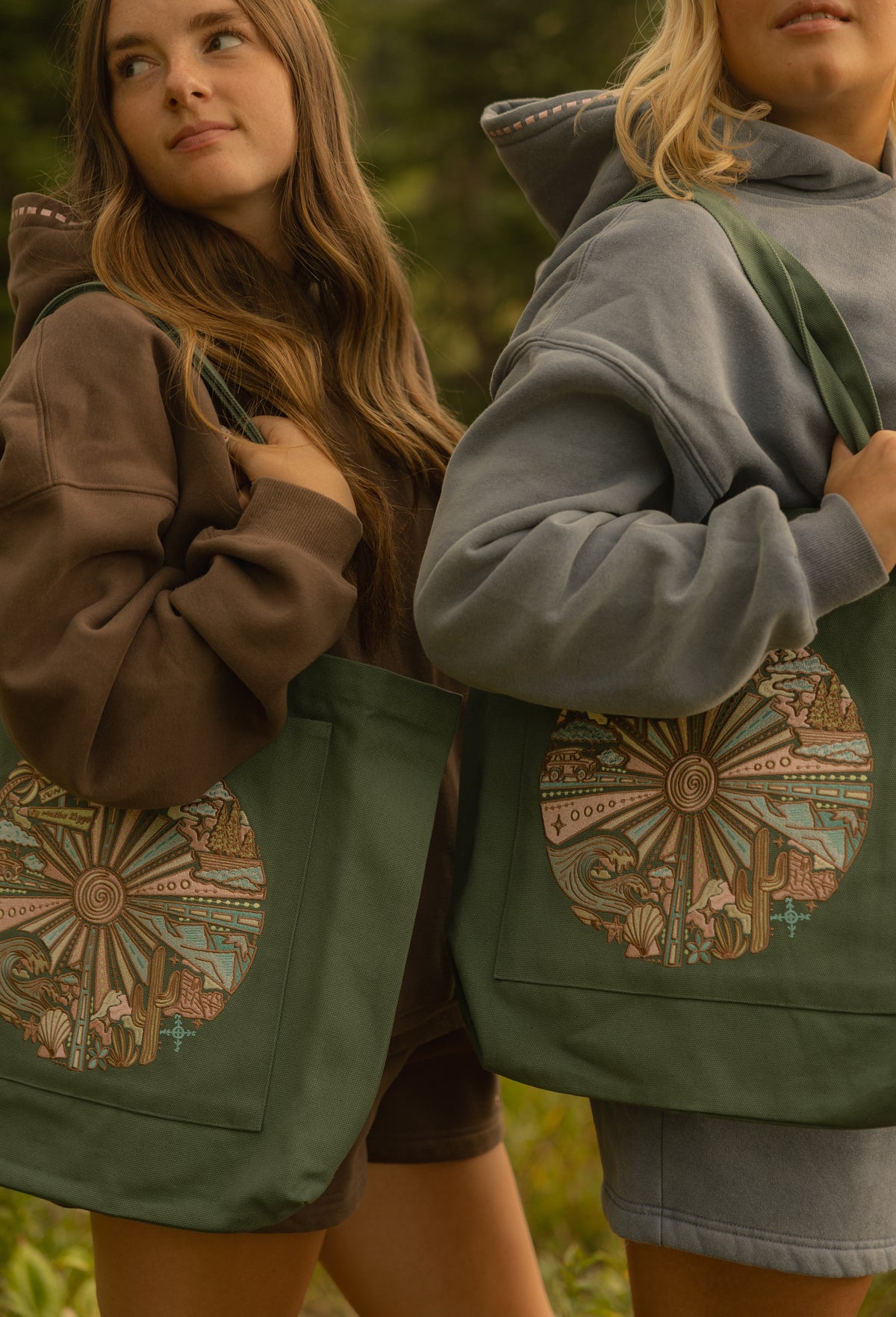 Around the Sun Tote Bag - Evergreen