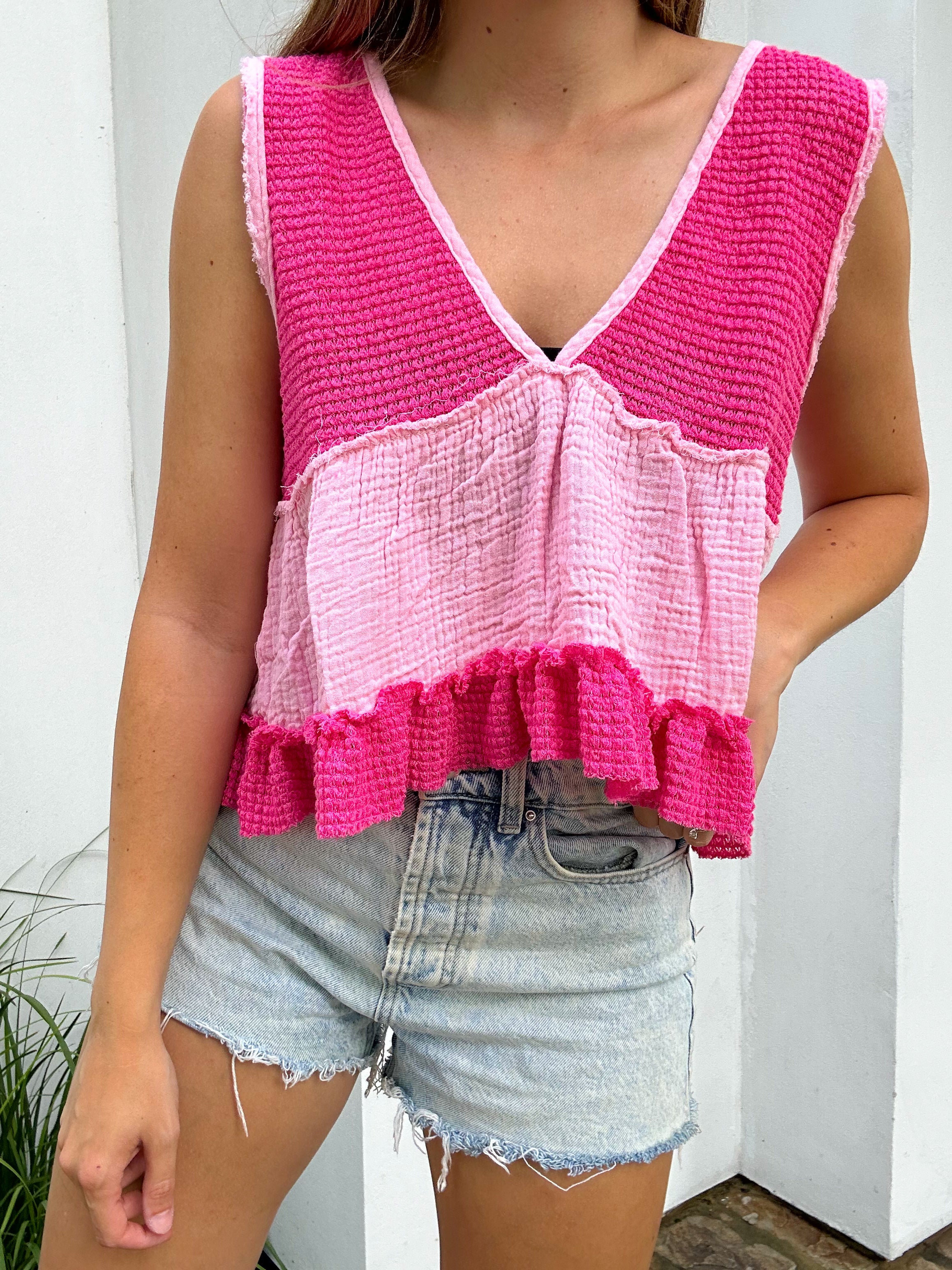 Sweet Escape Tank - Pink – Malibu Skyye