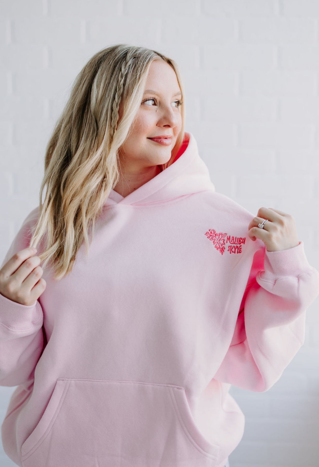 Under the Palms” Hoodie - Pink – Malibu Skyye