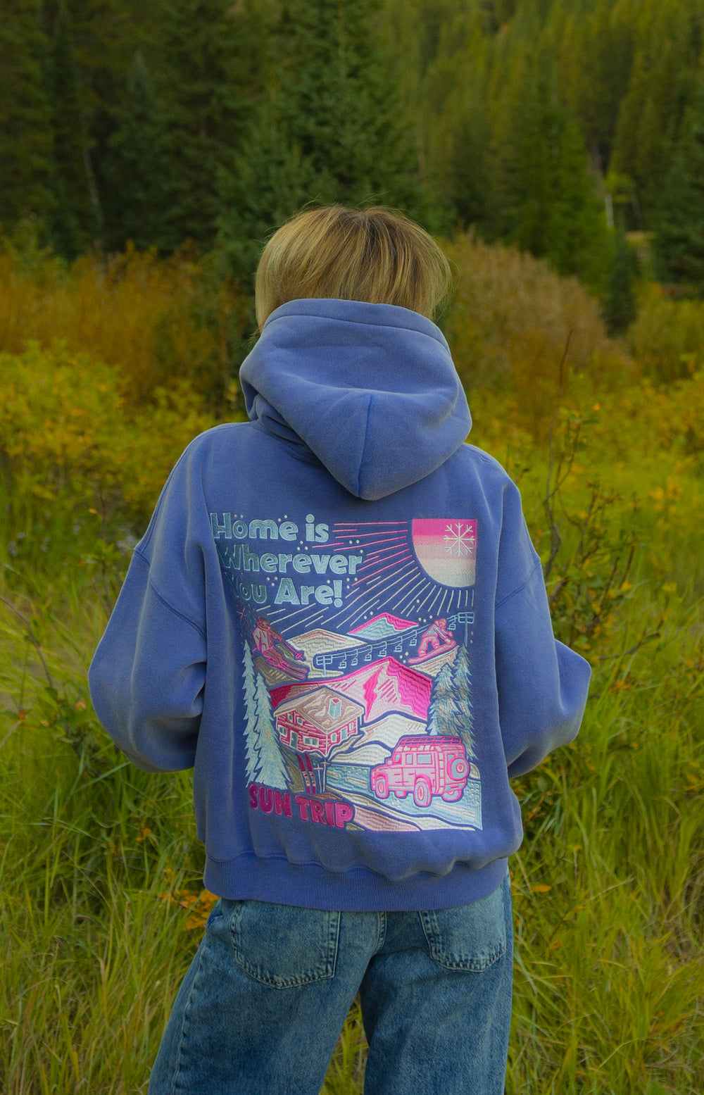 The Way Home Hoodie - Vintage Royal Blue