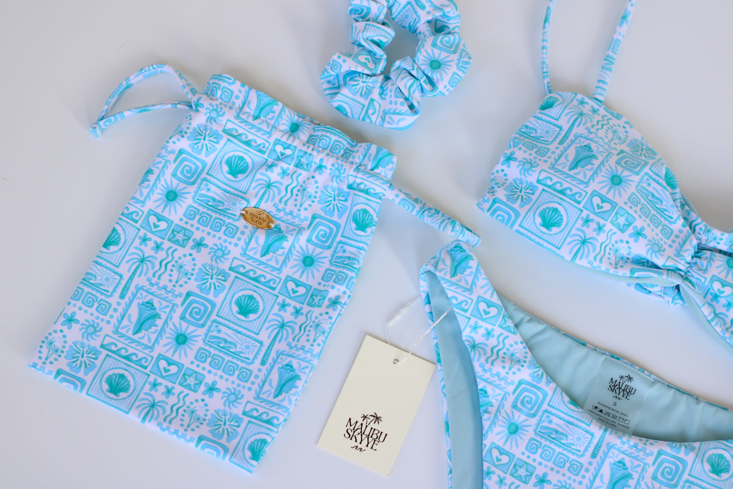Tropic Reef Bikini Bag -Aqua