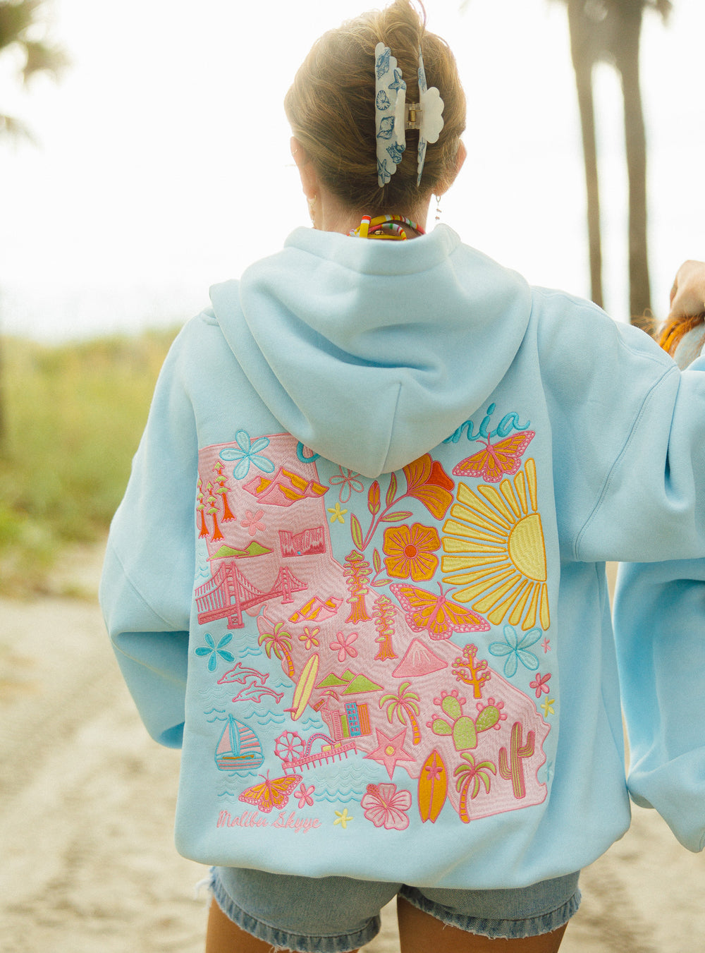"Meet me in California" Hoodie - Blue