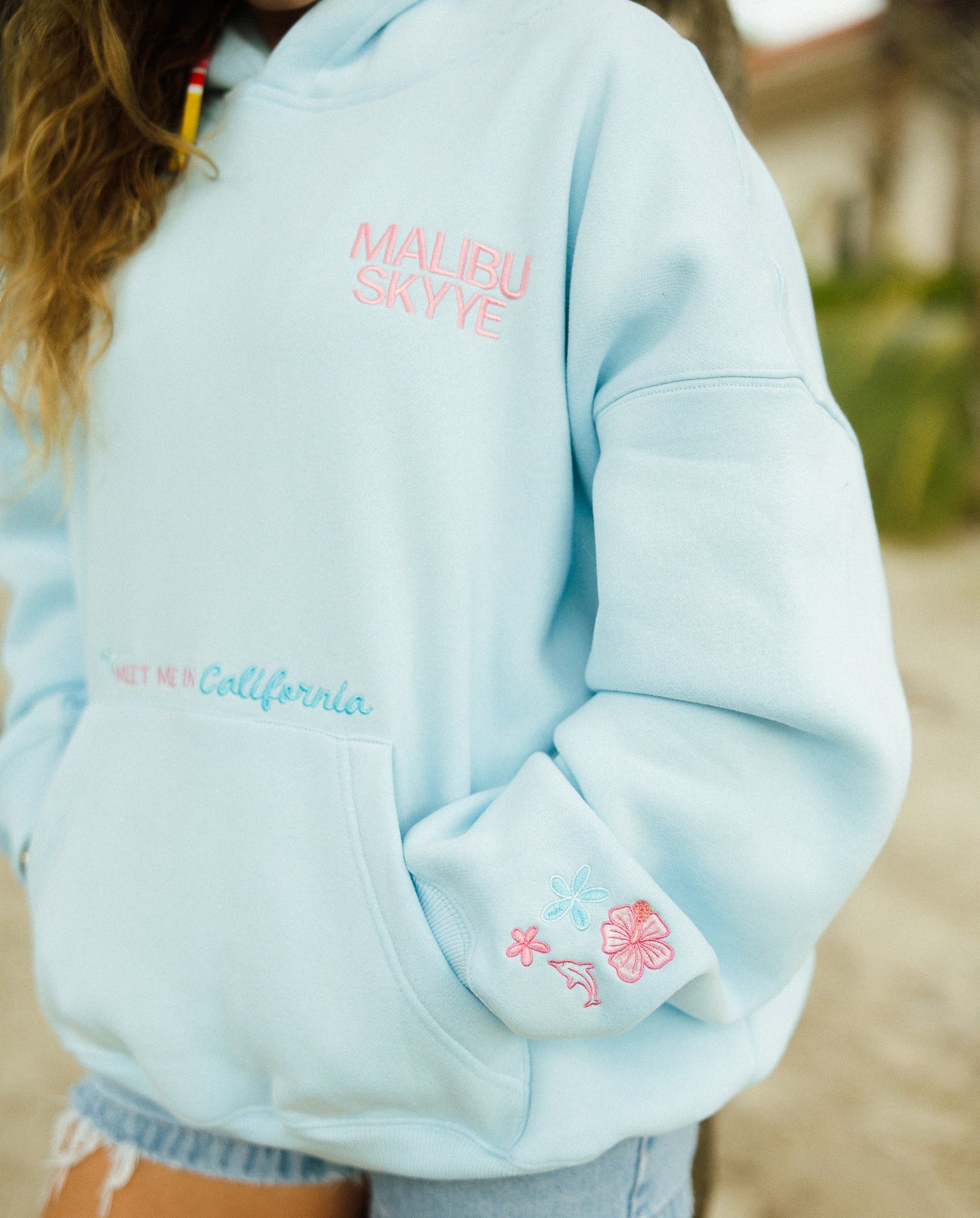 "Meet me in California" Hoodie - Blue